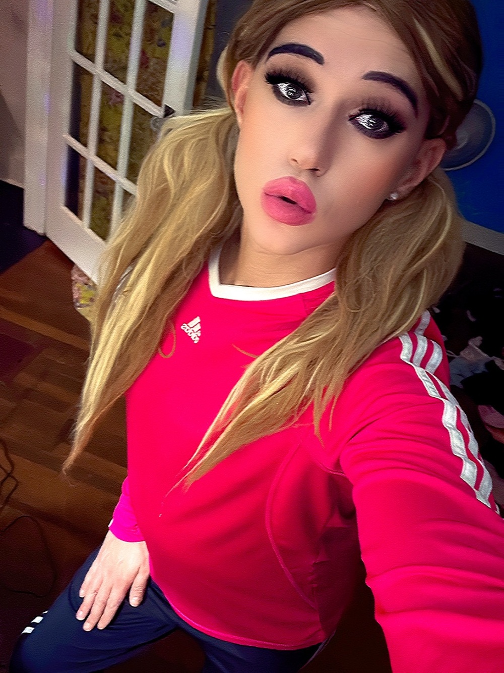 Hot pink adidas